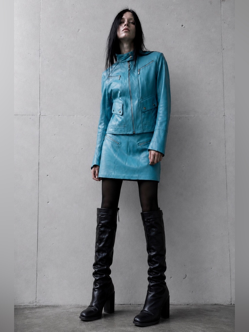 Ann Demeulemeester Black Leather Knee High Boots Archive Goth Avant Garde - Picture 2 of 16